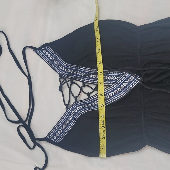 Toska long black summer open back maxi dress sz Small - Picture 6 of 11